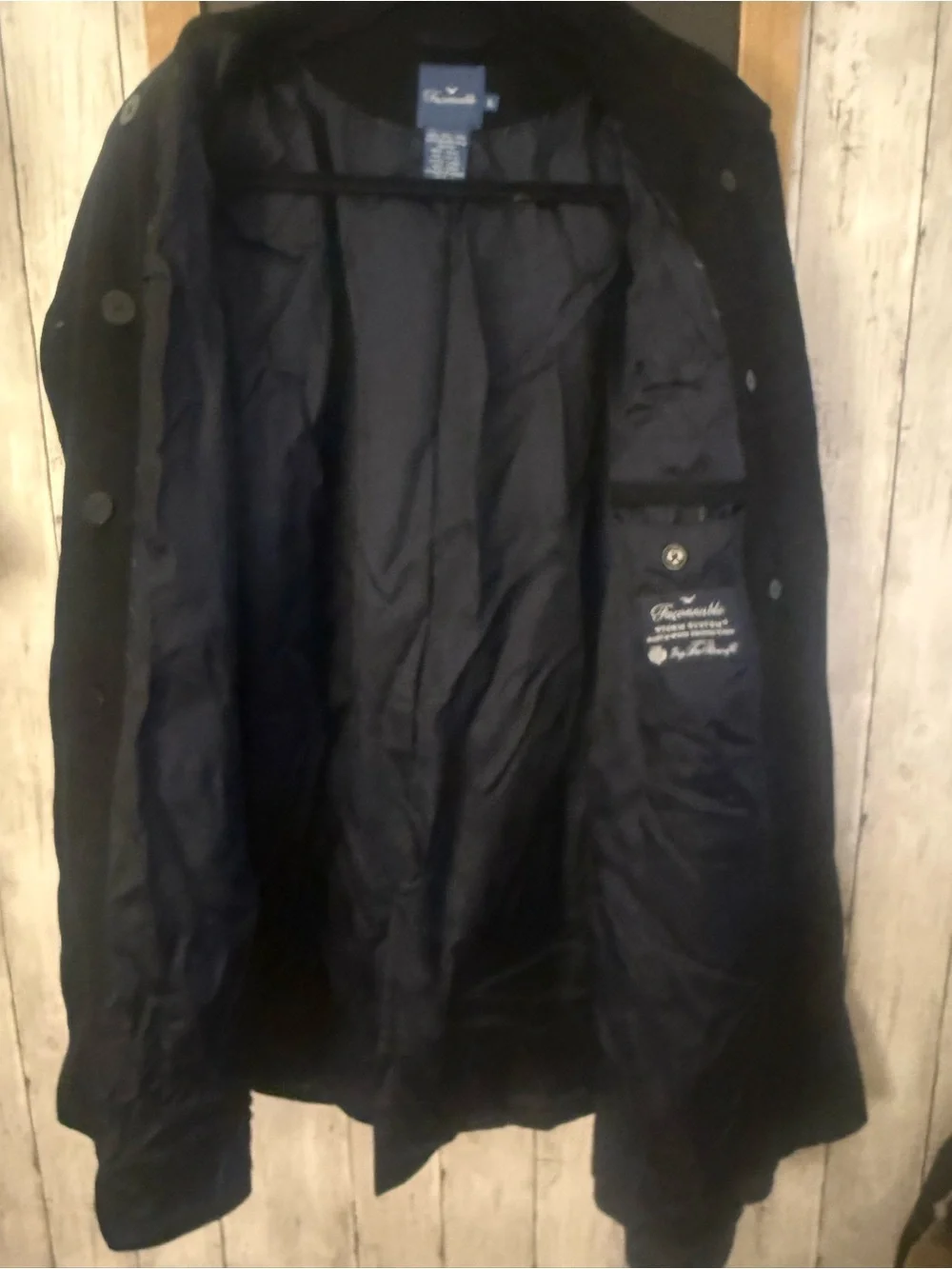 Loro Piana Faconnable Coat Large Storm System Rain Wind Proof Jacket Lined XL Bl